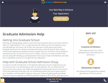 Tablet Screenshot of graduateadmission.org
